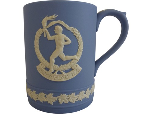 Wedgwood blue olympiad xxi mug - wedgwood,