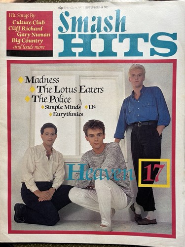 Smash hits 1st september - 1st, 1983