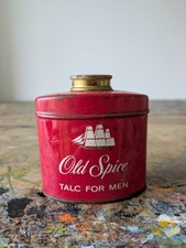 Mens Vintage Old Spice Talc For Men Shulton Advertising Tin 100g Prop TV Film 