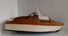Vintage 1950's 60's Wooden Boat Speed Boat Toy Restoration Project 