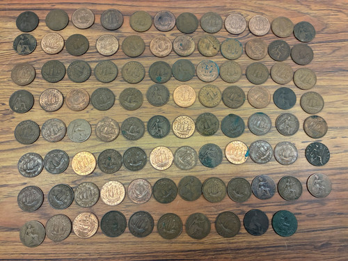 Job lot half penny - job,