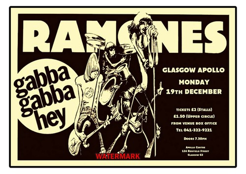 The ramones gig poster print - the,