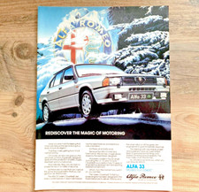 ALFA ROMEO 33 GREEN CLOVERLEAF - COLLECTIBLE FRAMEABLE ORIGINAL CAR ADVERT