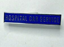 enamel hospital car Service Badge Chrome & Blue Enamel  52 x 10 mm vintage 