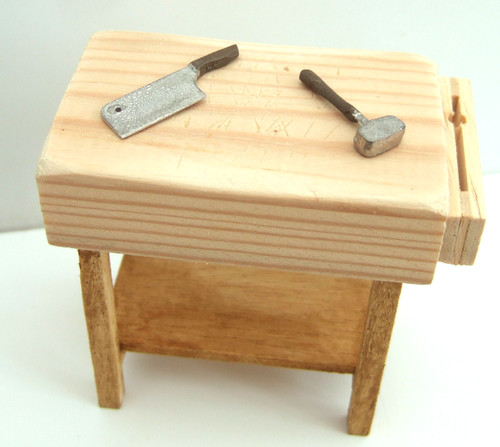 Dolls house butchers block - house,