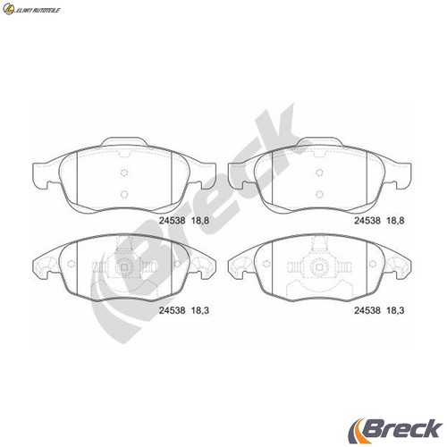 Brake pad set disc - disc, 24538