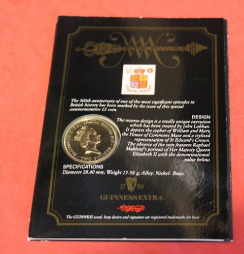 1689 1989 pounds coin - £2,