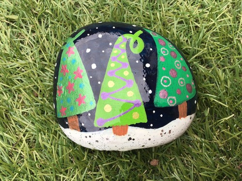 Hand painted christmas tree - hand,