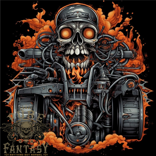Skull quad bike - bike, rider