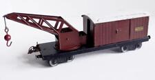 FRENCH HORNBY (O GAUGE)  BREAKDOWN VAN AND CRANE  (SNCF)  CAST WHEELS  (UNBOXED