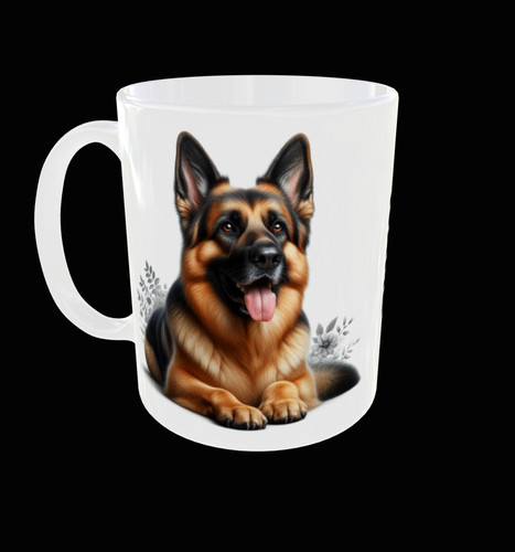 Alsatian german shepherd mug - alsatian,