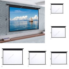 60-120Inch Projector Screen Manual Pull-Down / Electric Motorised Theater Cinema