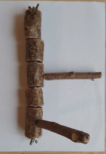 *ADJUSTABLE BIRD BRANCH/PERCH/TOY.  HAZEL WOOD.  NATURAL.  PET BIRDS.  BUDGIES.