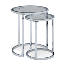Home Boutique Nest of 2 Tables - Silver