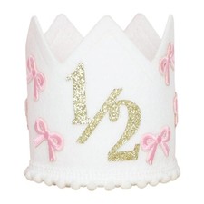 Half Birthday Crown Hat Themed