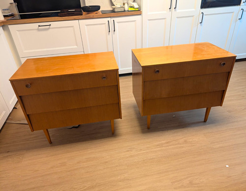 Pair mid century chest of - century,