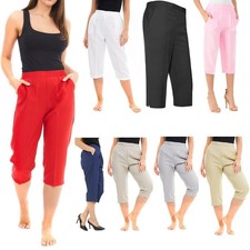 Ladies cropped trousers womens - ladies,