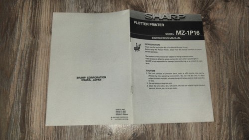 Manual for the sharp - manual, mz-1p16
