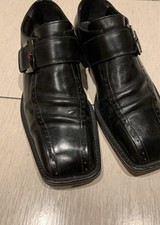 Men's Cesare Paciotti Made in Italy Black Slip Ons Leather Shoes UK 7.5 