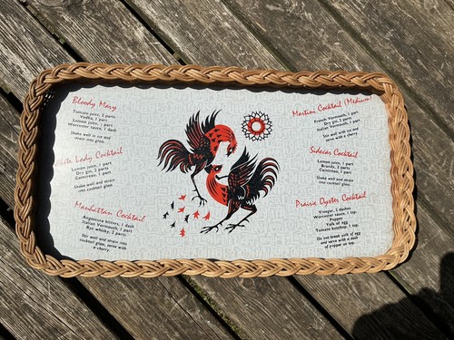 Cocktail tray vtg serving - cocktail,