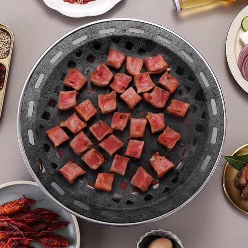 Round cast iron barbecue - round,