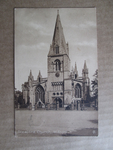 Postcard sleaford church - postcard,