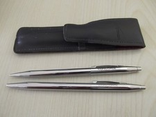 BA Concorde Pen & Pencil set with case by Cross - polished chrome