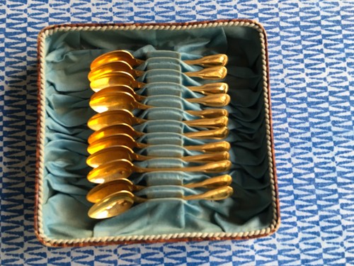 Gold plated coffee spoons