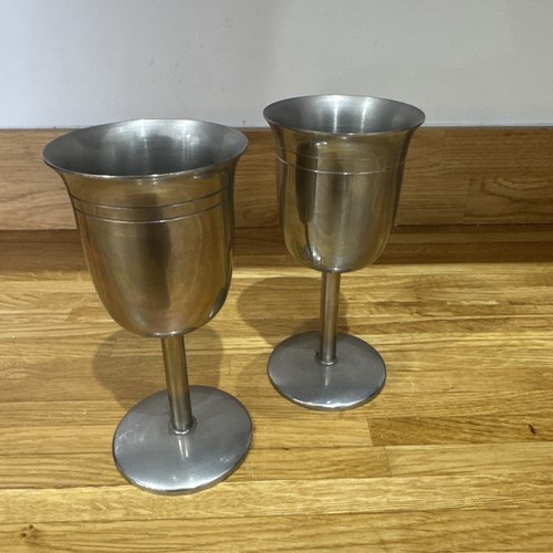 Stainless steel wine glasses - steel,