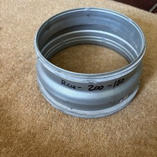  MVHR Ventilation Spiral Duct Pipe Reducer 200mm - 180mm  with rubber seals 