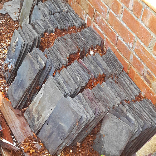 Grey rectangular slate - grey,