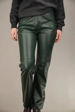 New Women's Green Leather