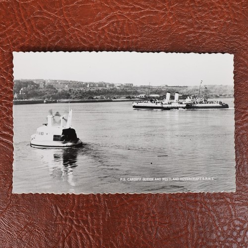 Postcard paddle steamer - paddle,