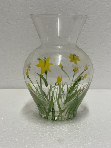 Vintage glass vase hand - vase,