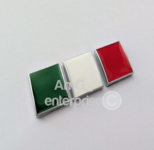 Italy Italian Flag Badge in Chrome for Alfa Romeo Giulia Giulietta MiTo Spider