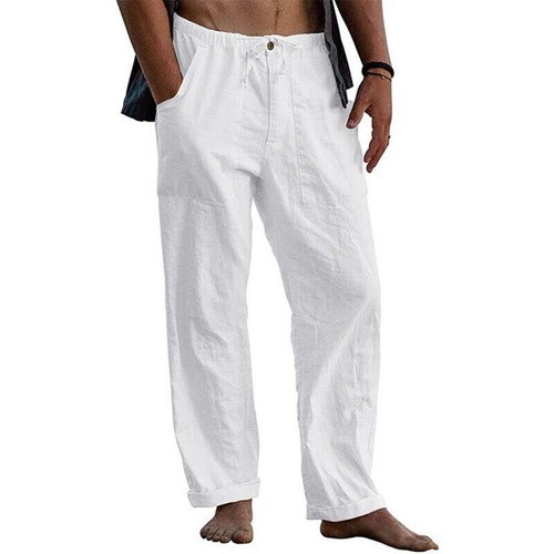 Summer mens casual linen - casual, baggy