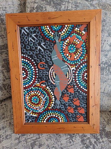 Framed anangu dot - anangu, (aboriginal)