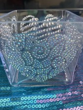 GOLD/TEAL RHINESTONES/DIAMANTE