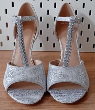 Ladies Linea T-Bar Shoes Uk 6 Dimante /Sparkles Special Occasion Glitz and Glam 