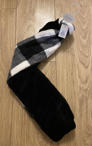Primark black white scarf - white,