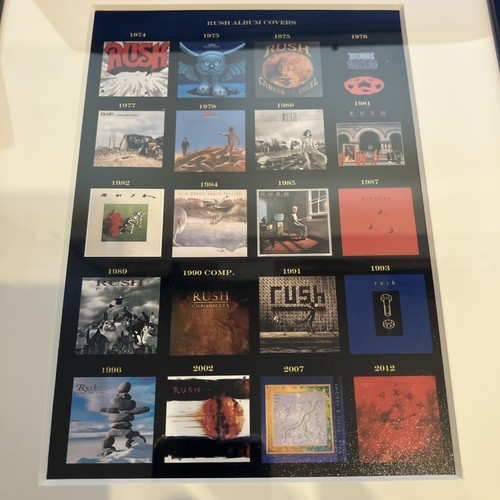 Rush album covers framed - covers,