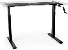 Duronic Sit Stand Desk Frame TM00BK | Manual Standing Office Table | Height Adju