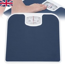 Bathroom Scales Weighing Scale Body Accurate Mechanical Dial Grey/ Blue 130kg