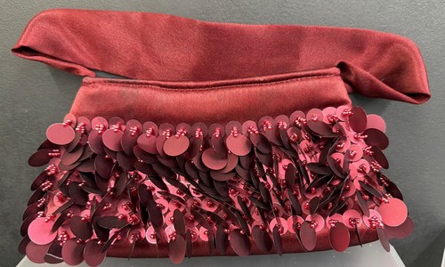 Frangi red clutch handbag - red,