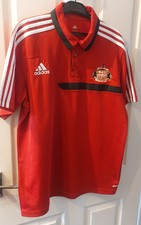 Sunderland Football Shirt Polo Training Mens Adidas Jersey L Large Climalite