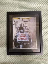 Retro Framed Art Print , AUSTRALIAN POLITICAL GRAFFITI LIKE BANKSY
