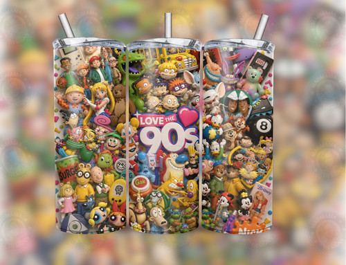 Love 90s cartoon 20oz - 3d,