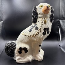 Arthur Wood Single Wally Dog Mantle Cavalier Ornament For Fireplace Antique Home