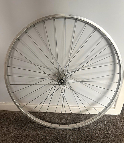 Silver road bike front - 26”silver,