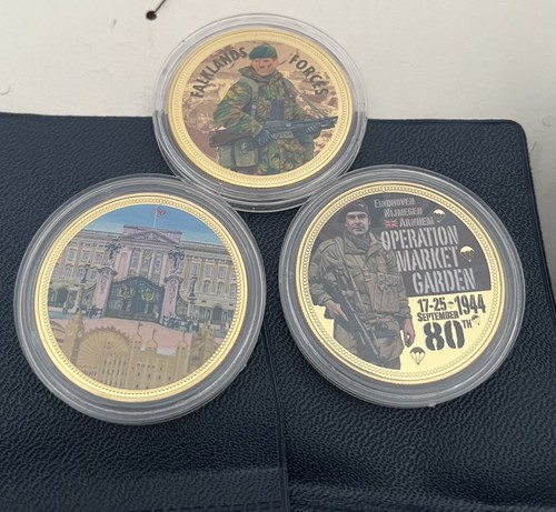 Coins the falklands forces - x3,